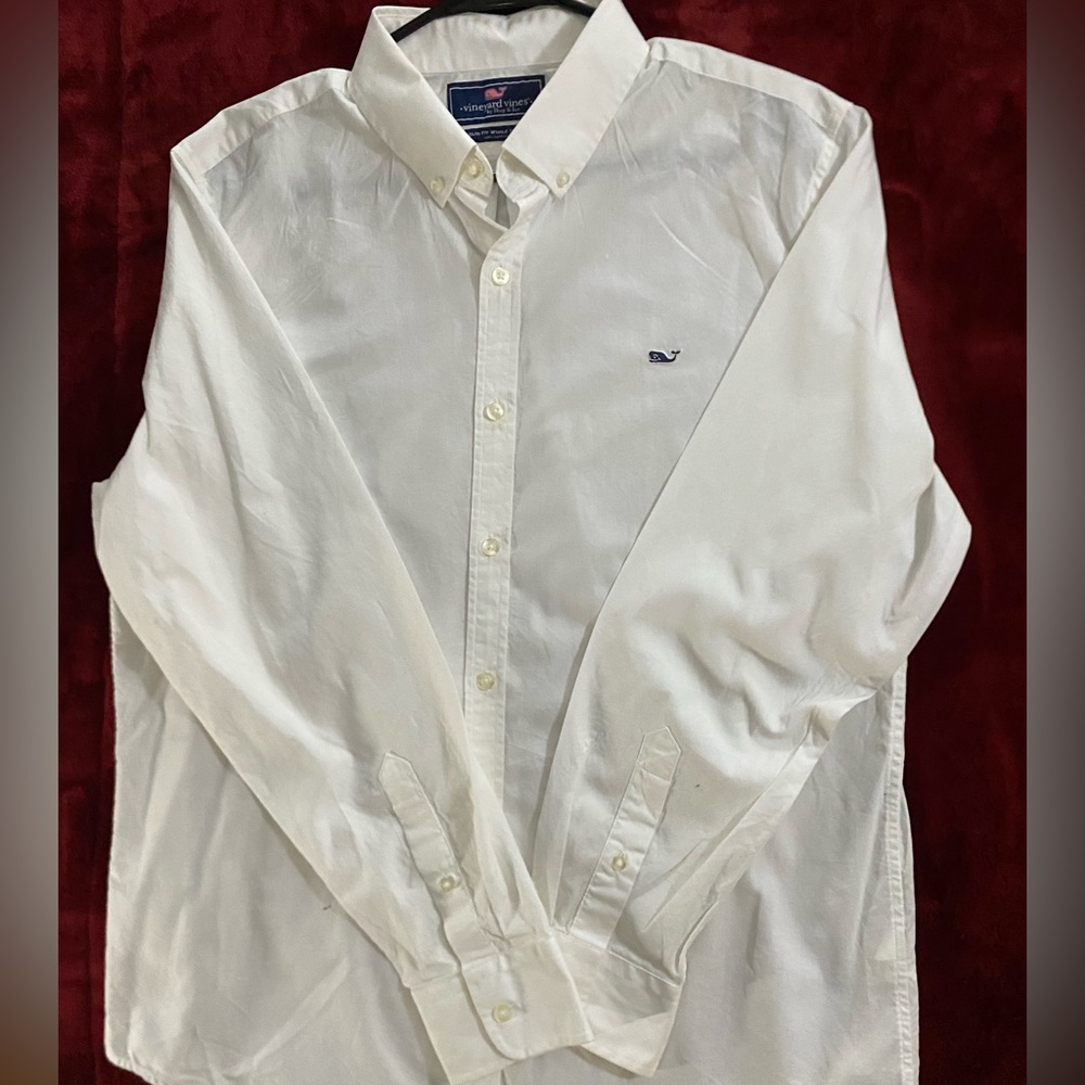 Vineyard Vines Solid White Button Down